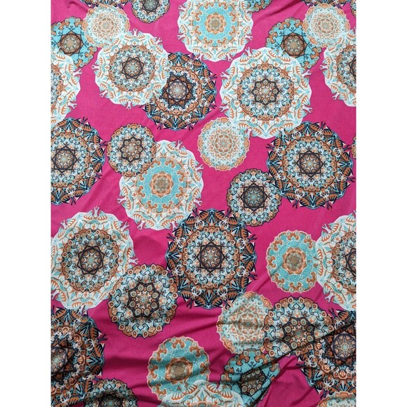 NWOT Entro Women's One Shoulder Maxi Dress Pink Mandala with Slit Size Small - Picture 6 of 11